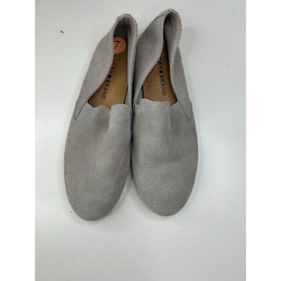 Lucky Brand Charsa 2 Suede Gray Flats Size 7 - Picture 1 of 3